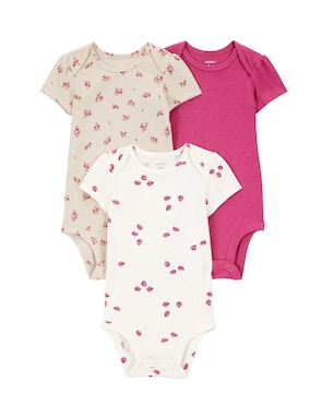 Kit body bebê 3 peças flores e joaninhas multicor | Carter's
