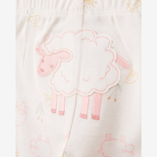 Conjunto longo bebê 3 peças ovelinha off-white | Carter's