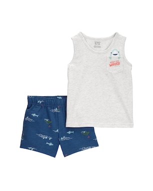Conjunto curto bebê 2 peças tubarão no mar | Carter's