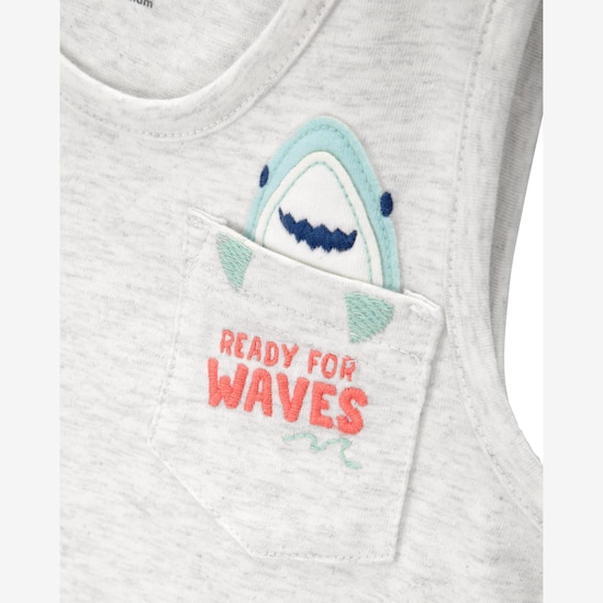 Conjunto curto bebê 2 peças tubarão no mar | Carter's 