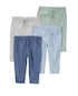Kit calça bebê 4 peças cós elástico e laço multicor | Carter's