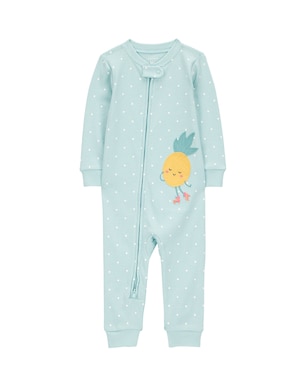 Macacão pijama Infantil abacaxi e poá azul | Carter's