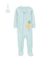 Macacão pijama infantil pezinhos abacaxi e poá azul | Carter's
