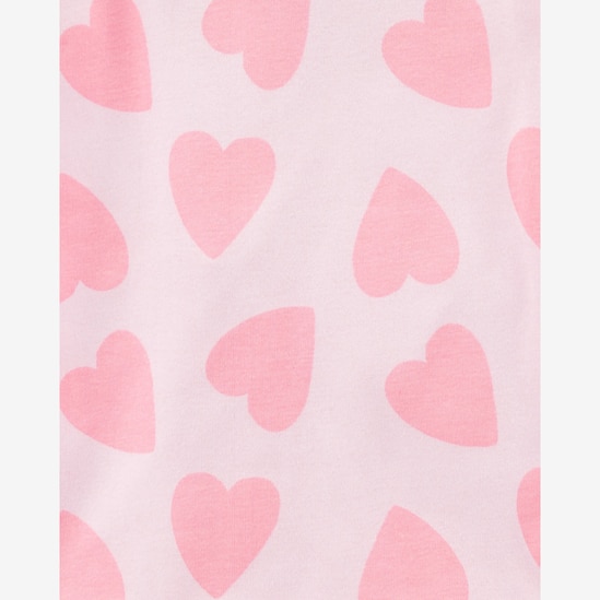 Pijama infantil 4 peças coração rosa | Carter's