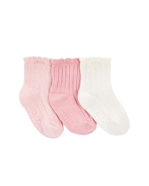 Kit meia bebê 3 pares com laço multicor | Carter's