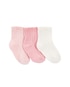 Kit meia bebê 3 pares com laço multicor | Carter's