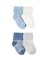 Kit meia bebê 4 pares fleece com listras multicor | Carter's