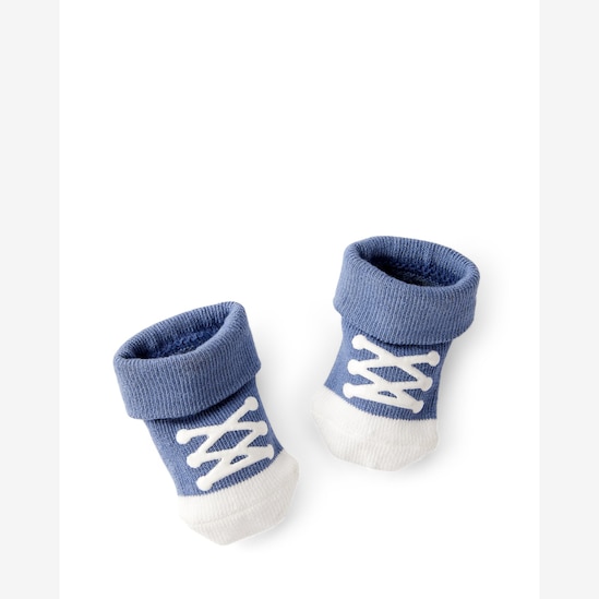 Kit meia bebê 2 pares chuteira azul | Carter's