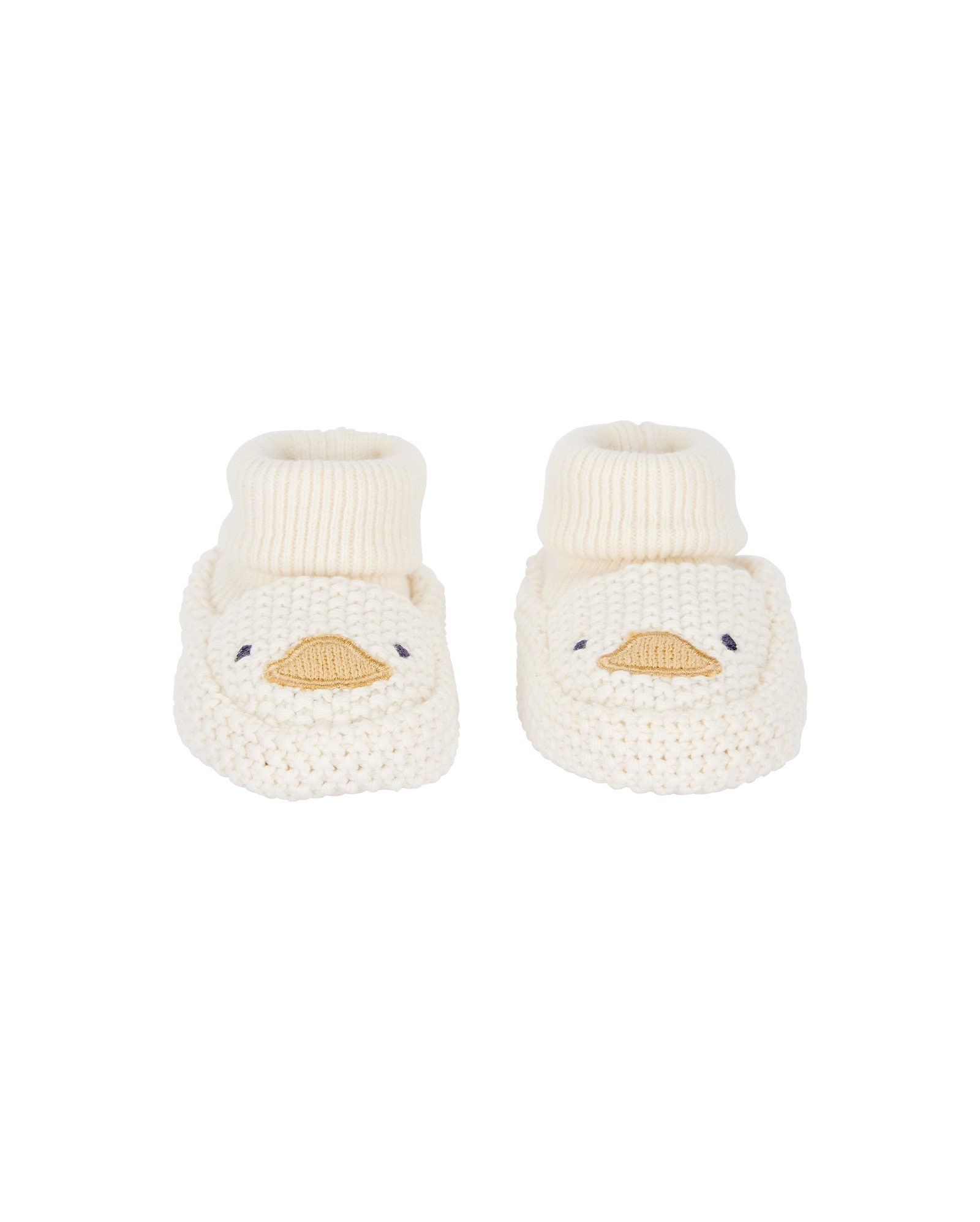 Pantufa bebê tricot patinho off-white | Carter's