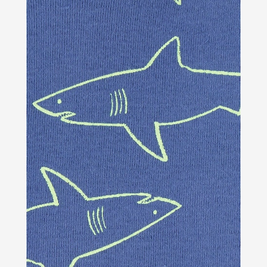 Pijama infantil 4 peças tubarão e surf azul | Carter's