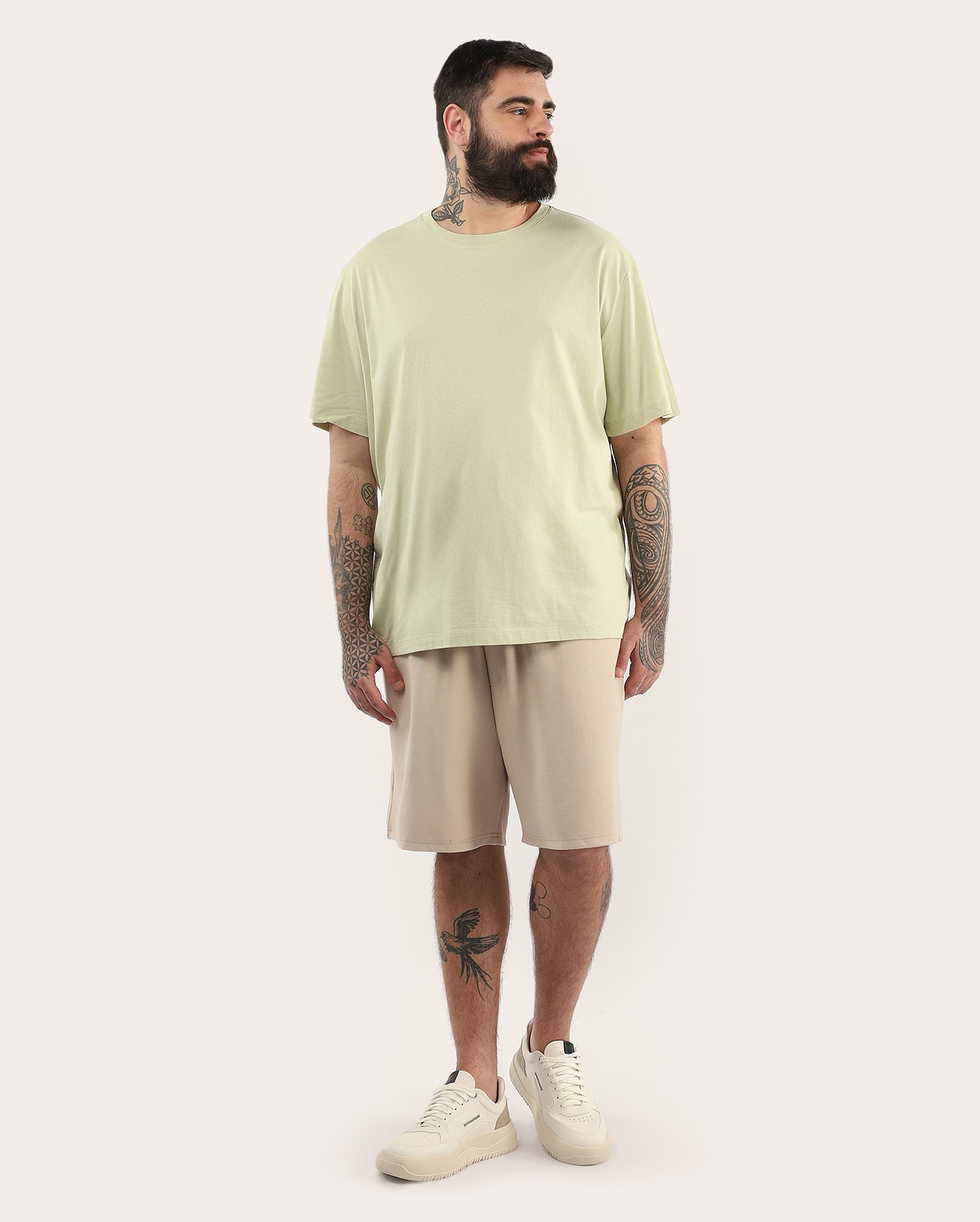 Camiseta plus size masculina regular básica verde