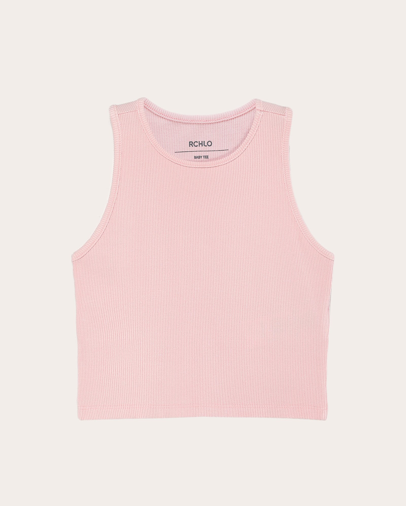 Regata cropped infantil Vivi canelada básica - Rosa Claro | Riachuelo