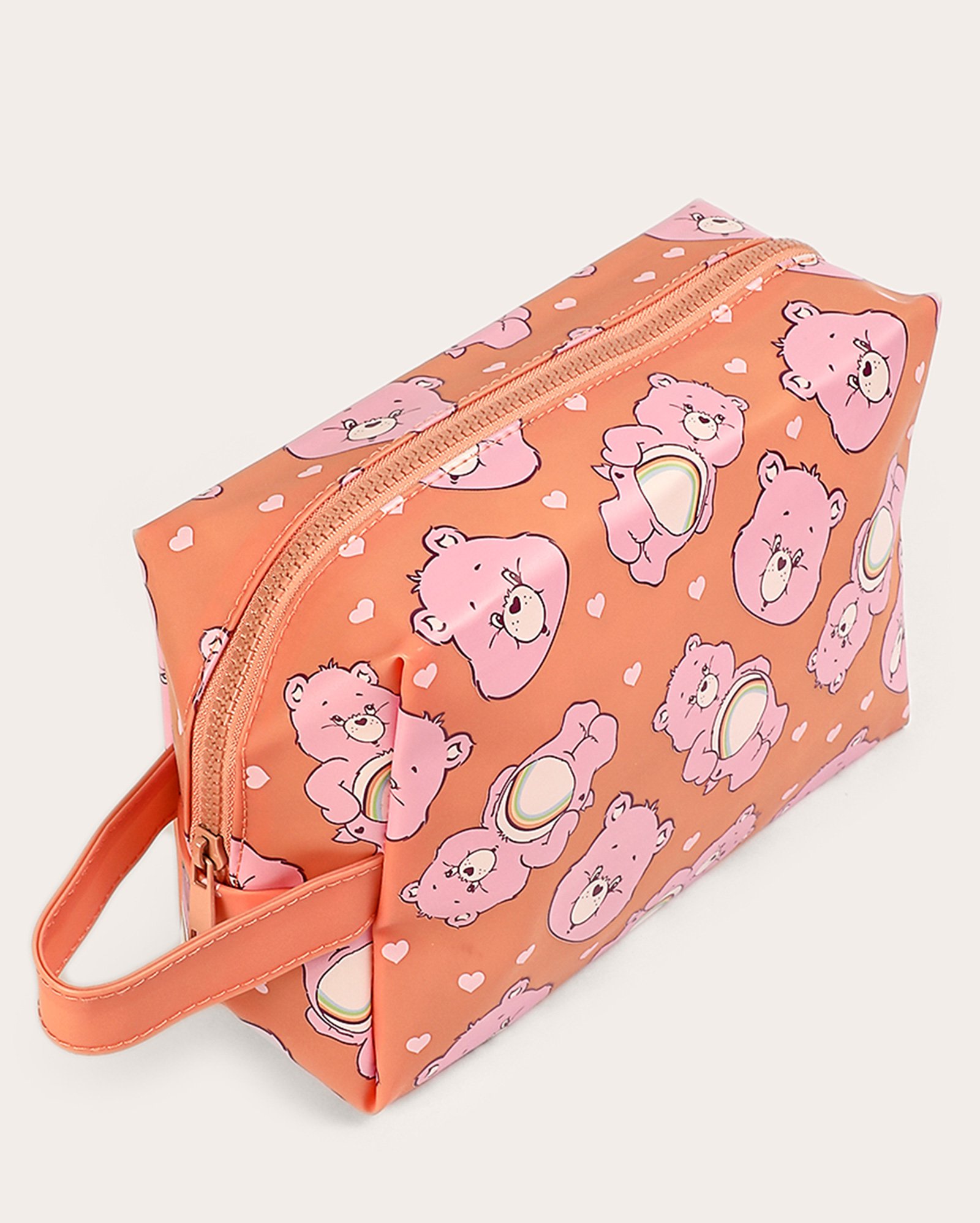 Necessaire M alça de mão Animadinha laranja | Ursinhos Carinhosos