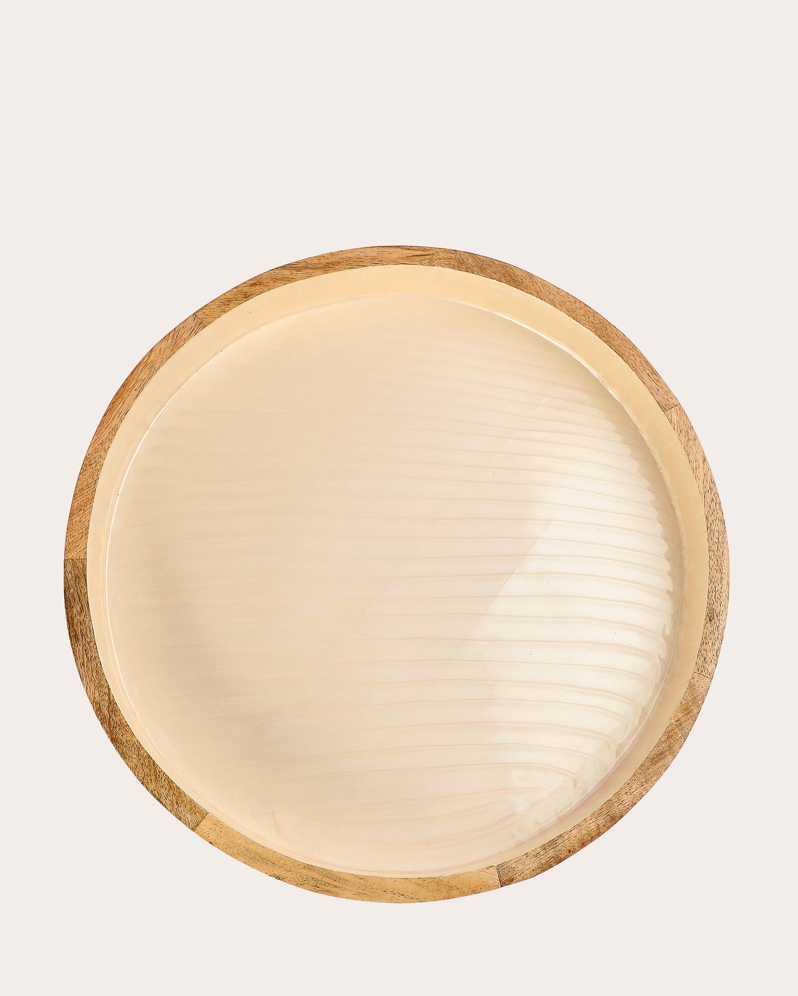 Bandeja de madeira Oscar 40cm - bege | Casa Riachuelo