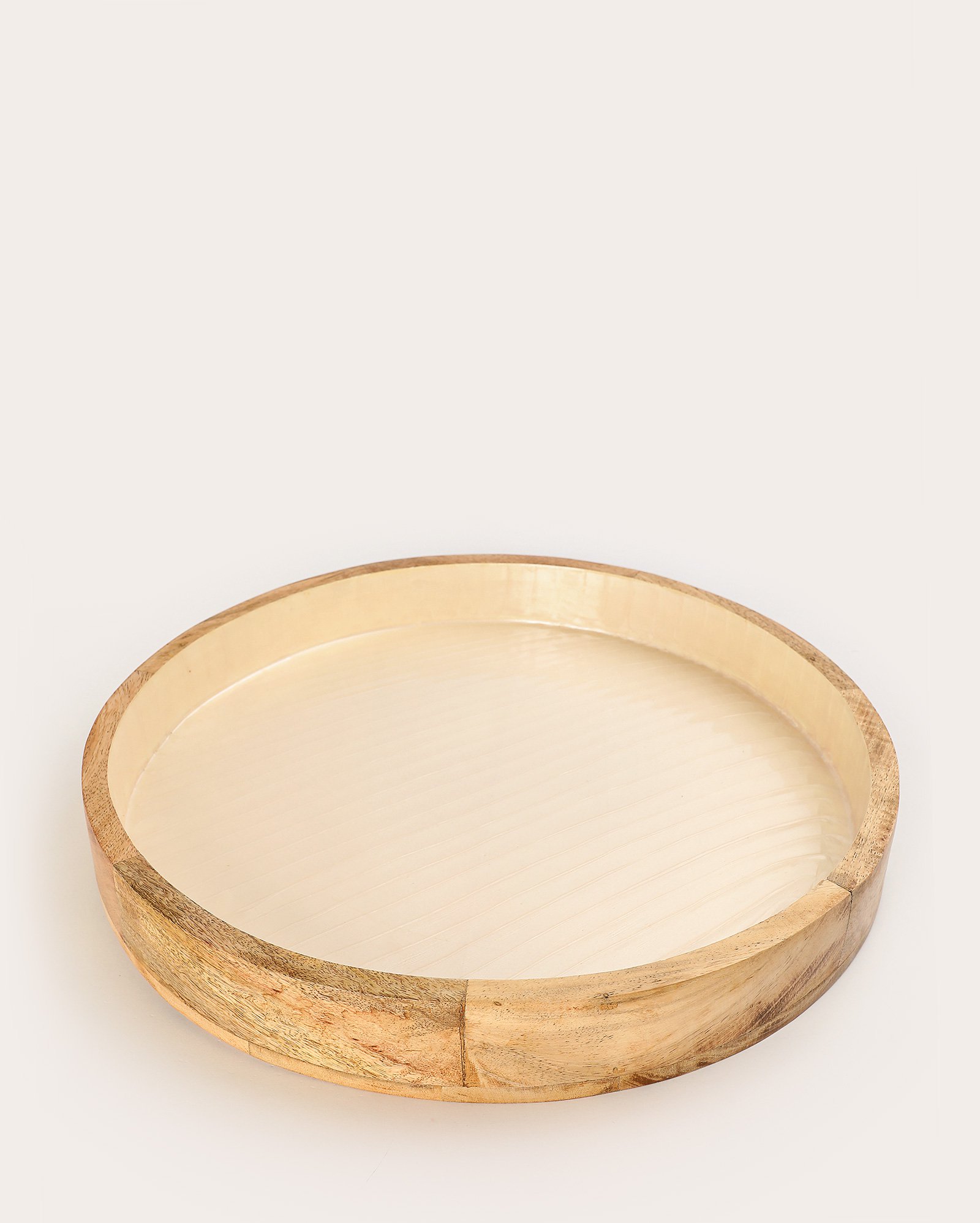 Bandeja de madeira Oscar 40cm - bege | Casa Riachuelo