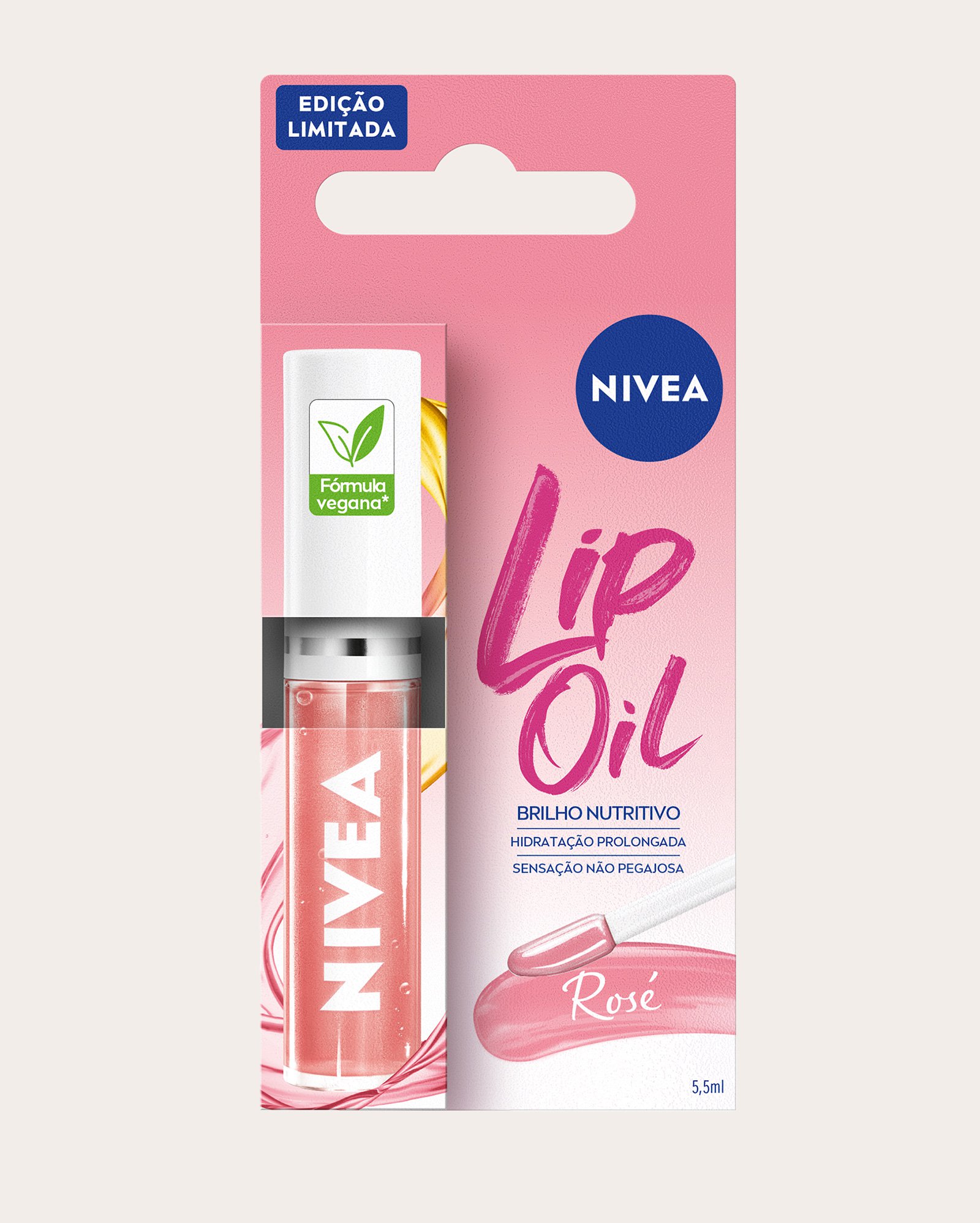 Lip oil brilho nutritivo Rose 5,5ml | Nivea