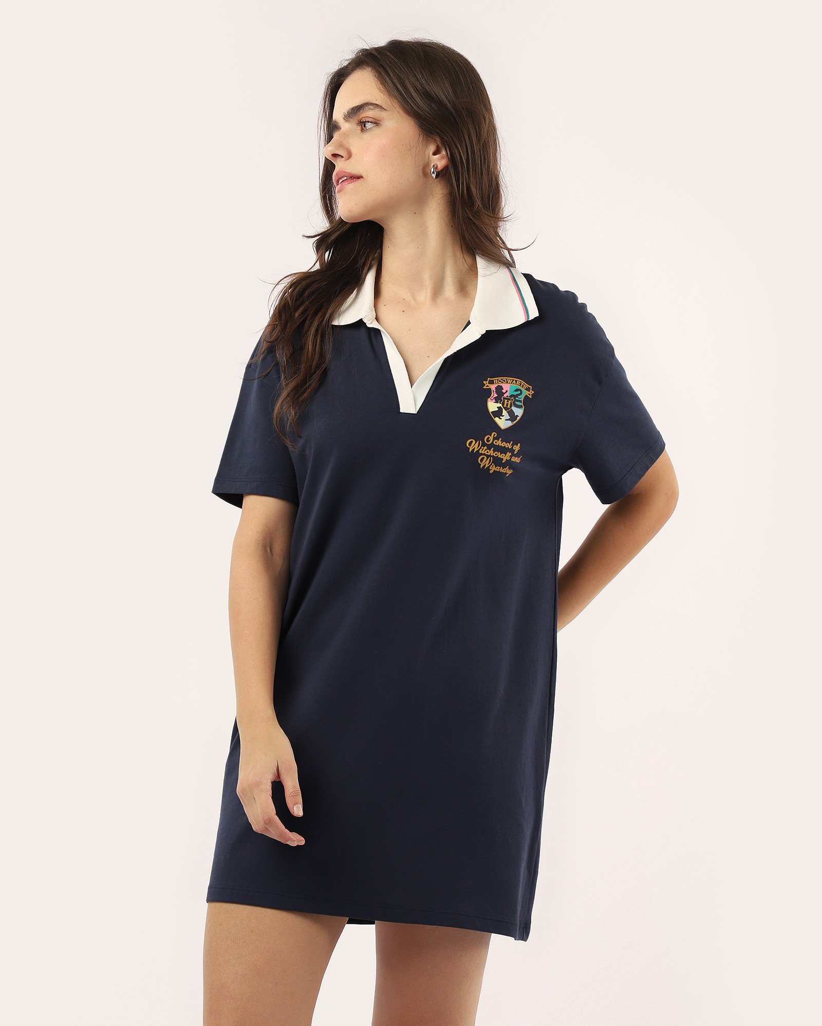Camisola curta feminina Hogwarts Harry Potter azul | Warner Bros