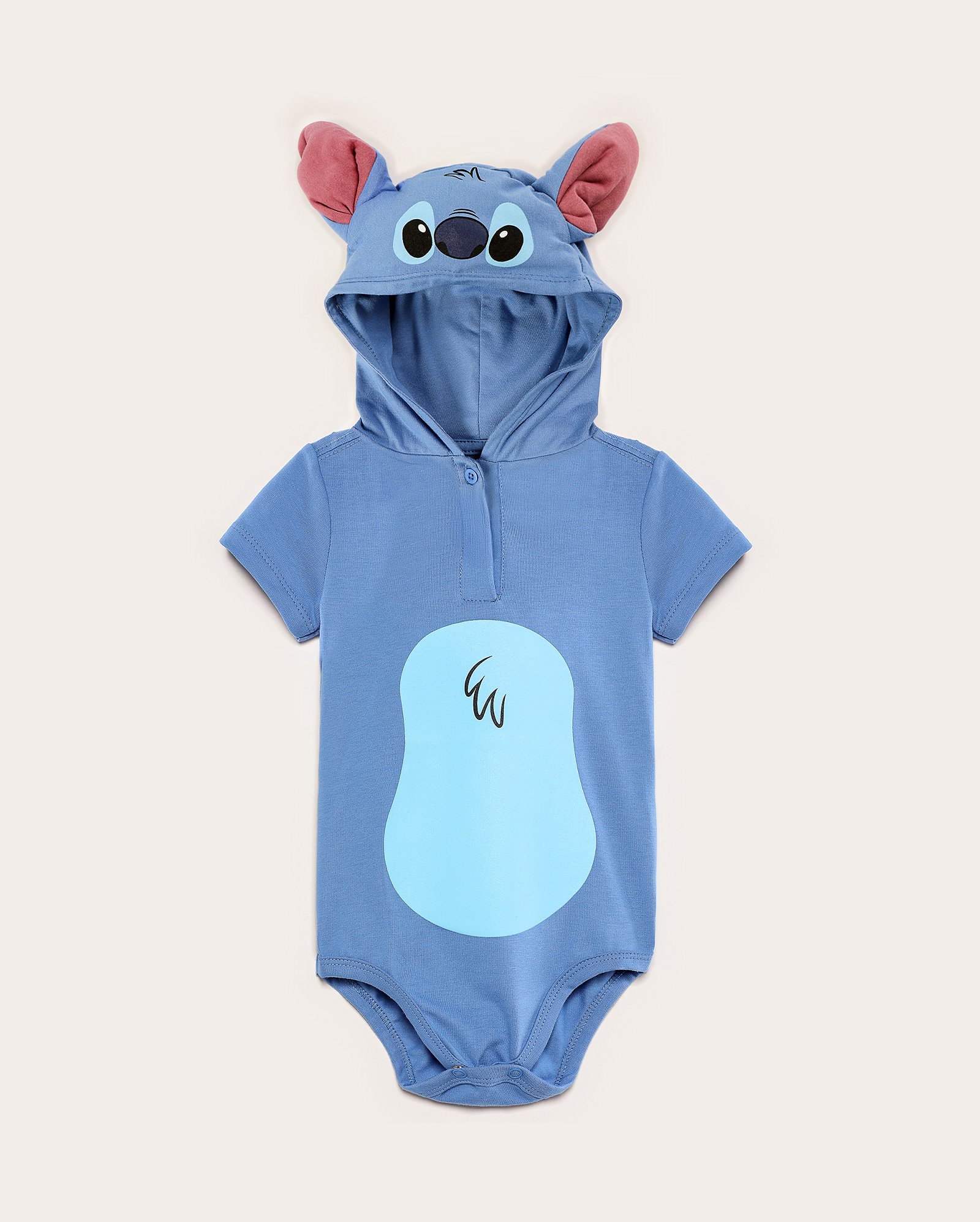 Body bebê com capuz interativo Stitch - azul | Disney