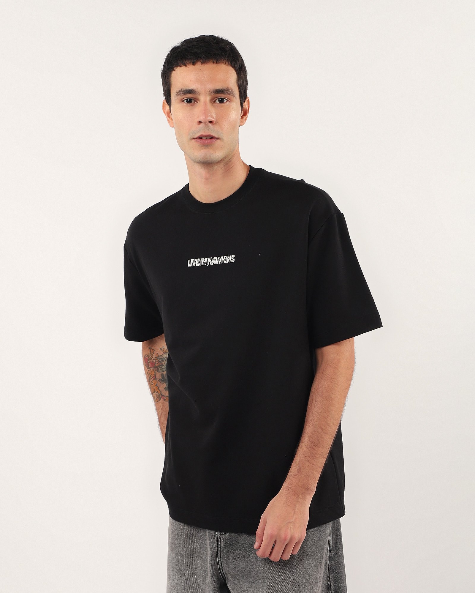Camiseta masculina oversized Stranger Things - preta | Netflix