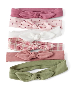 Kit faixa de cabelo 6 peças com laço multicor | Carter's