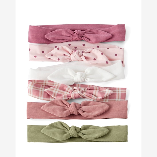 Kit faixa de cabelo 6 peças com laço multicor | Carter's