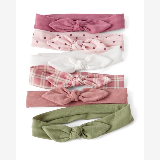 Kit faixa de cabelo 6 peças com laço multicor | Carter's