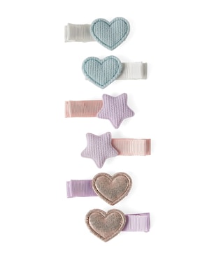 Kit presilha de cabelo bebê 3 pares coração estrela multicor | Carter's