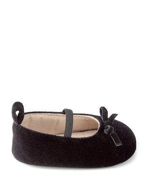 Sapato bebê com elástico e laço fleece preto | Carter's