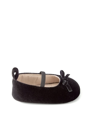 Sapato bebê com elástico e laço fleece preto | Carter's