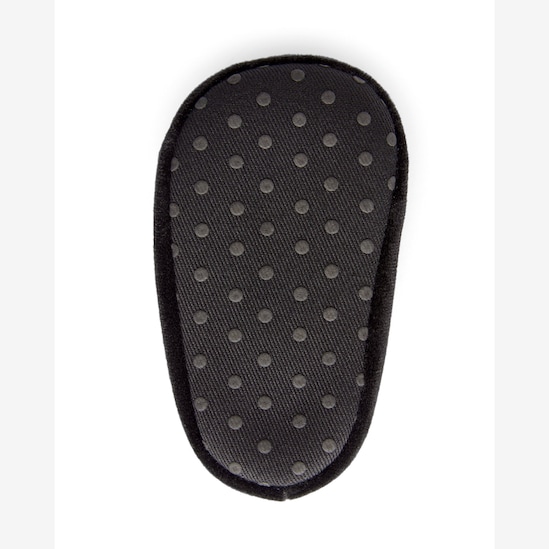 Sapato bebê com elástico e laço fleece preto | Carter's