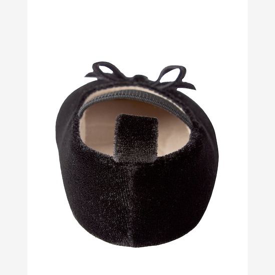 Sapato bebê com elástico e laço fleece preto | Carter's