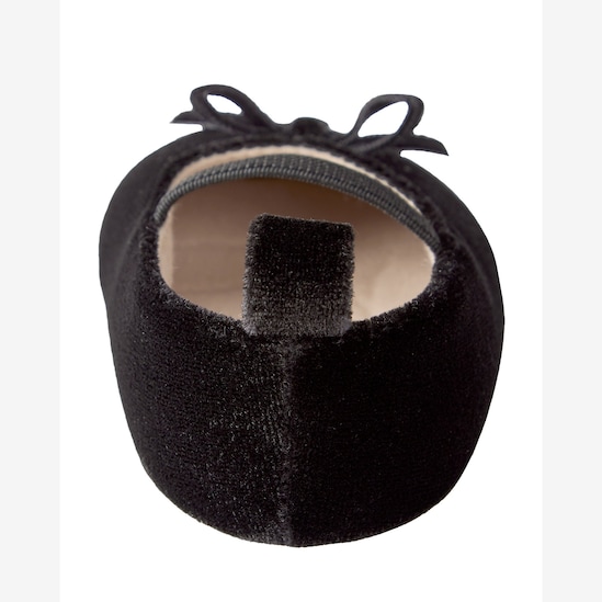 Sapato bebê com elástico e laço fleece preto | Carter's