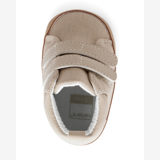 Tênis bebê com tira dupla aderente bege | Carter's