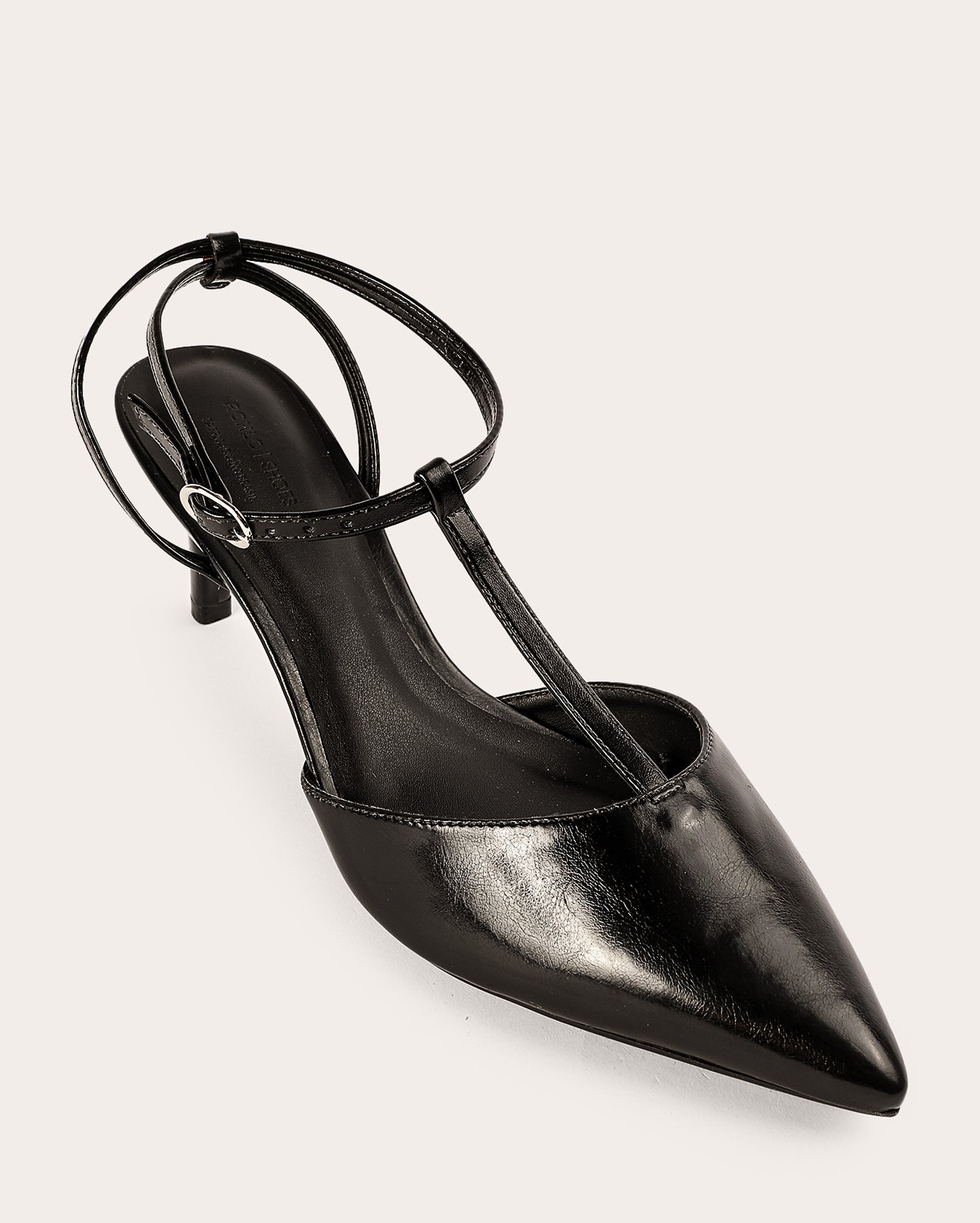 Sapato feminino scarpin slingback salto médio fino preto | Riachuelo