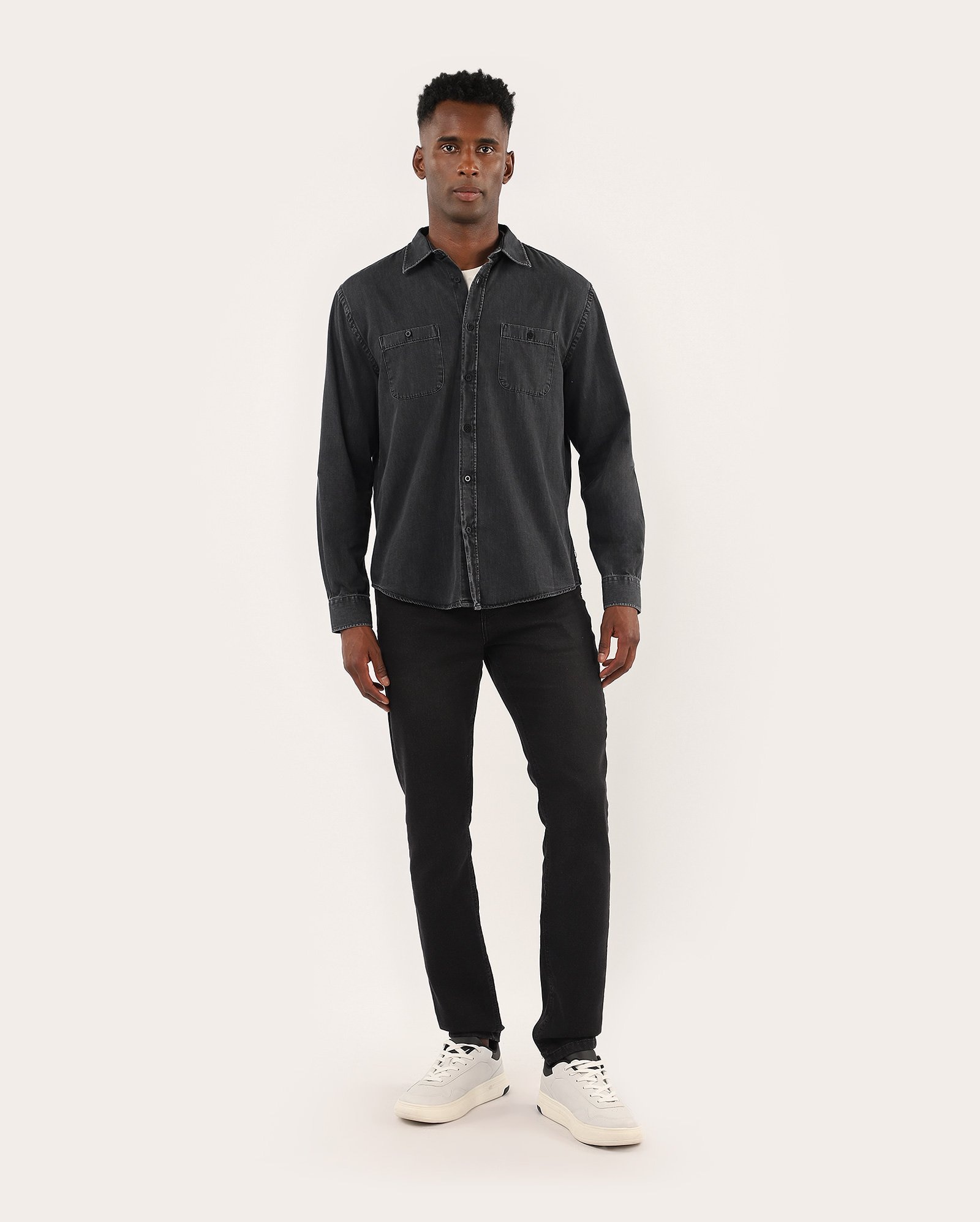 Camisa black jeans masculina com bolsos |  Pool Jeans