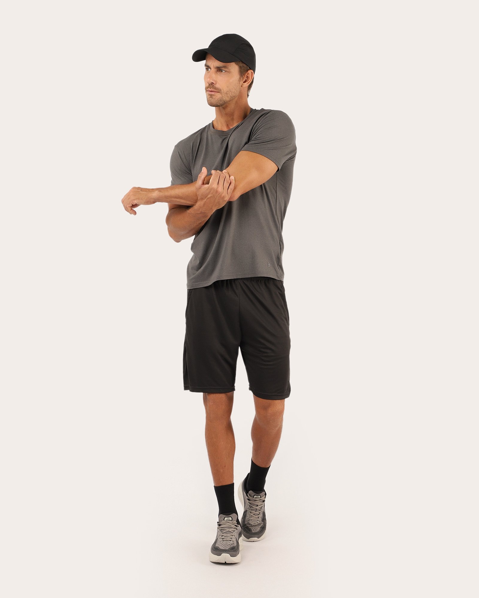 Bermuda masculina de treino reta - Preto | Body Work