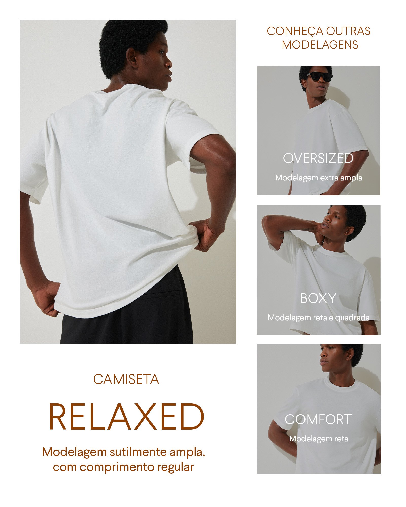 Camiseta de moletom masculina oversized lisa - Branco | Pool — foto 5