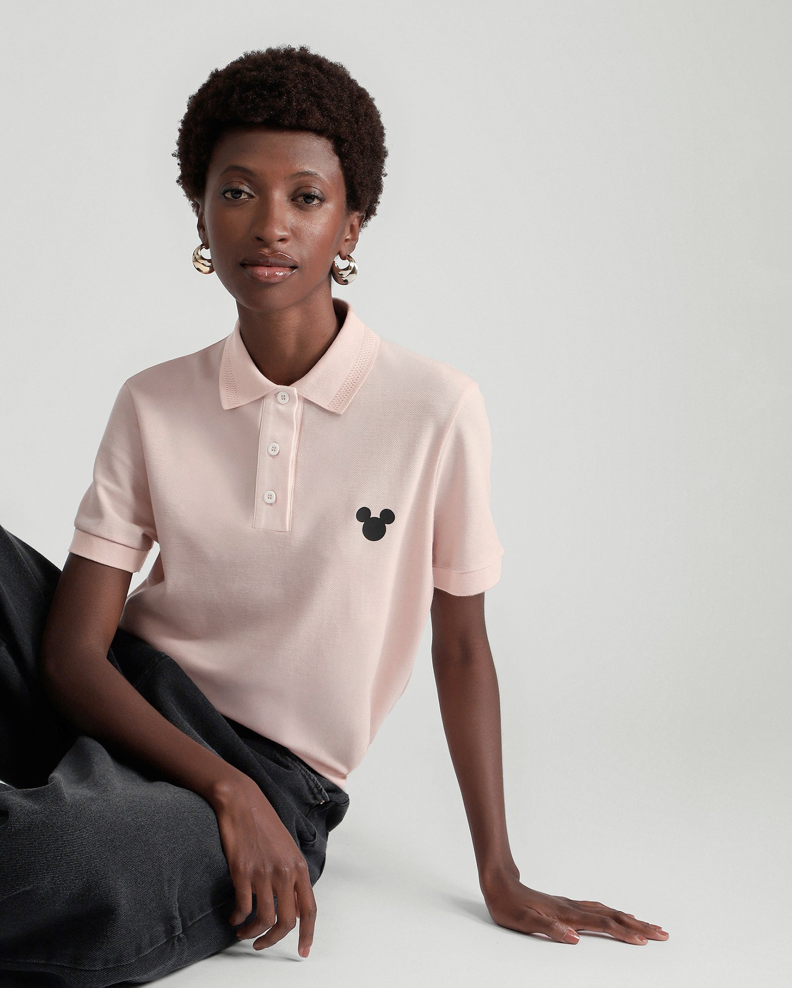 Camisa polo feminina Disney - Rosa Claro | Herchcovitch + Pool