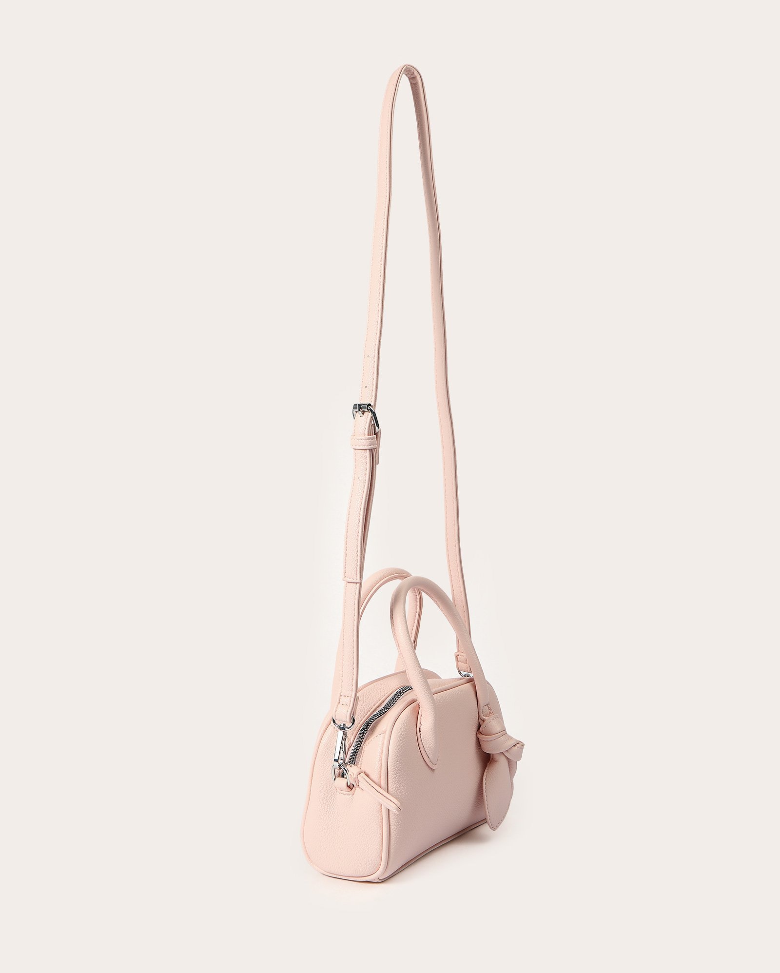 Bolsa feminina crossbody com nó - Rosa Claro