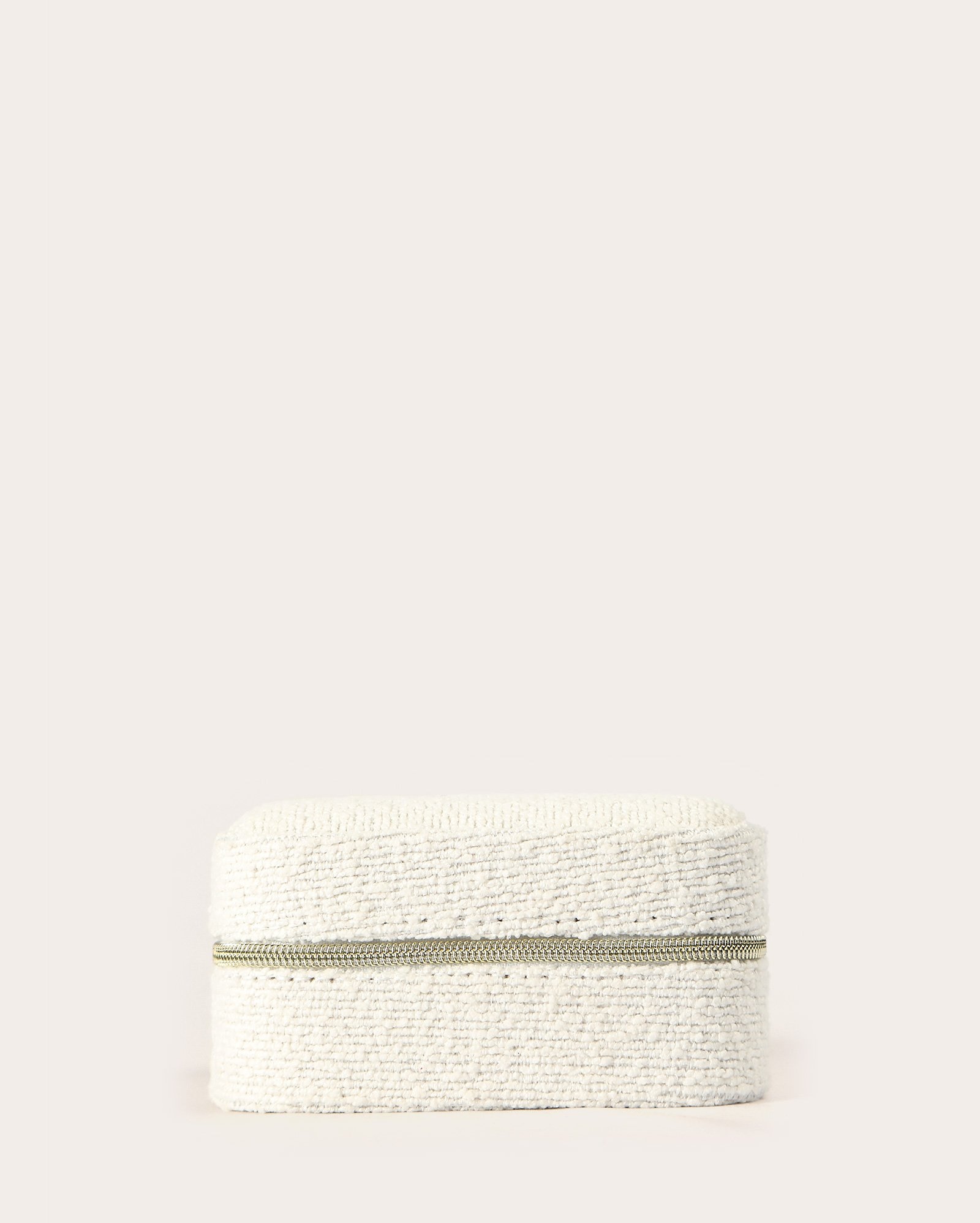 Porta-joias com zíper 10x10cm - off white | Casa Riachuelo