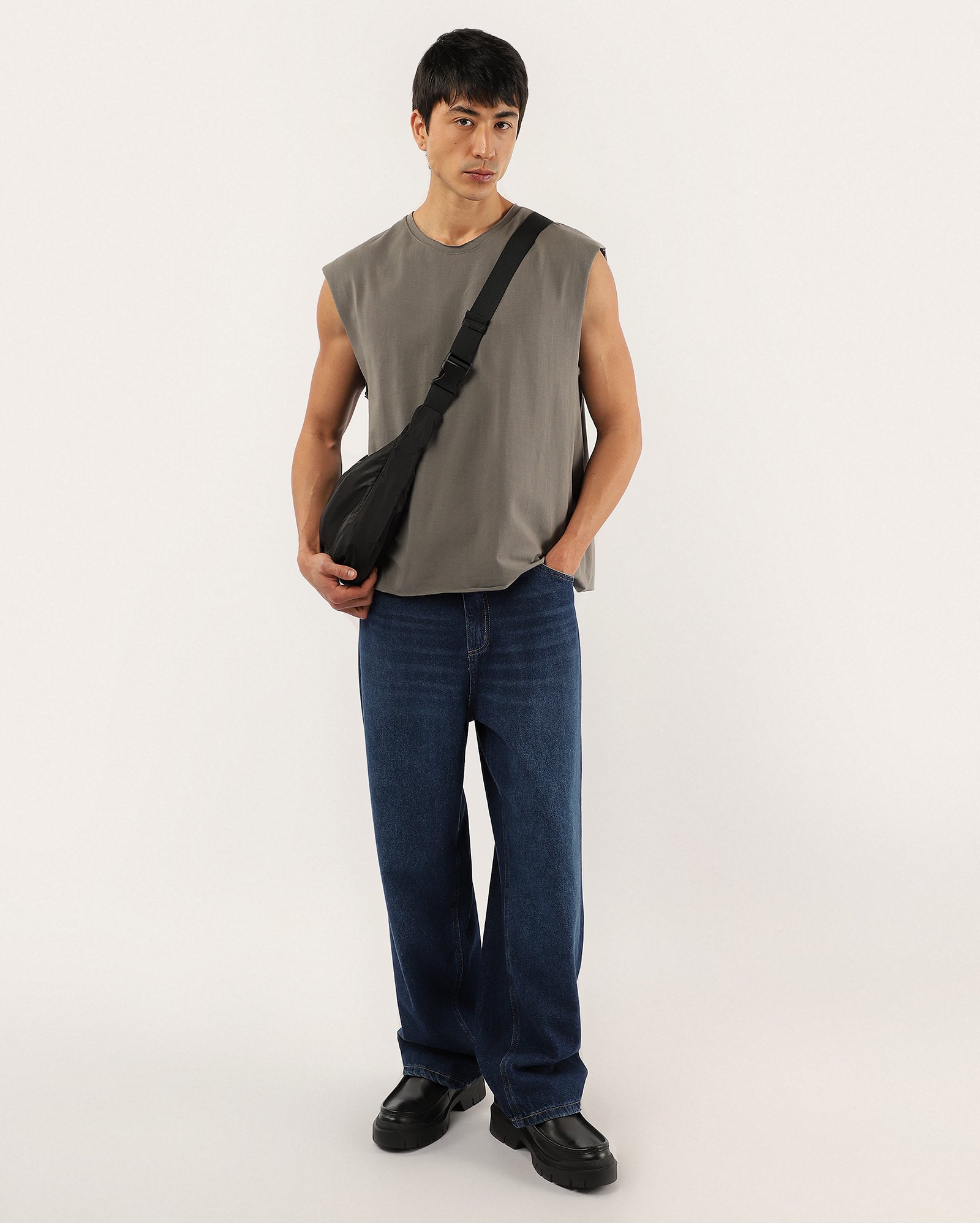 Regata masculina sleeveless cinza