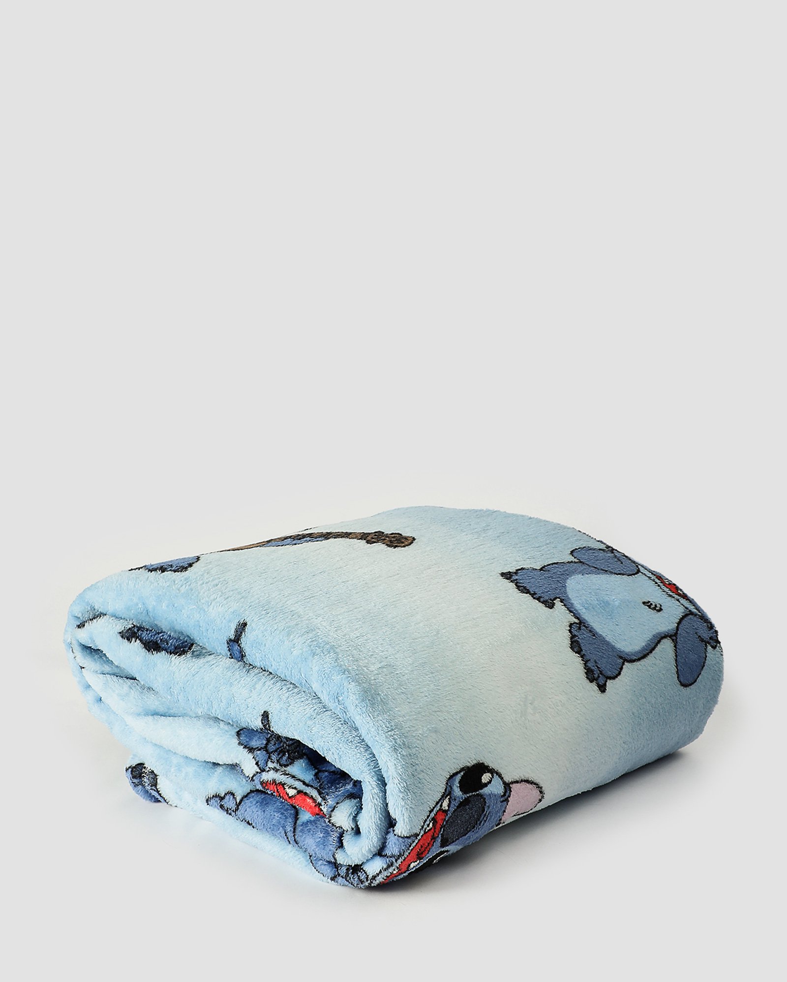 Manta solteiro flannel microfibra degradê Stitch azul | Casa Riachuelo