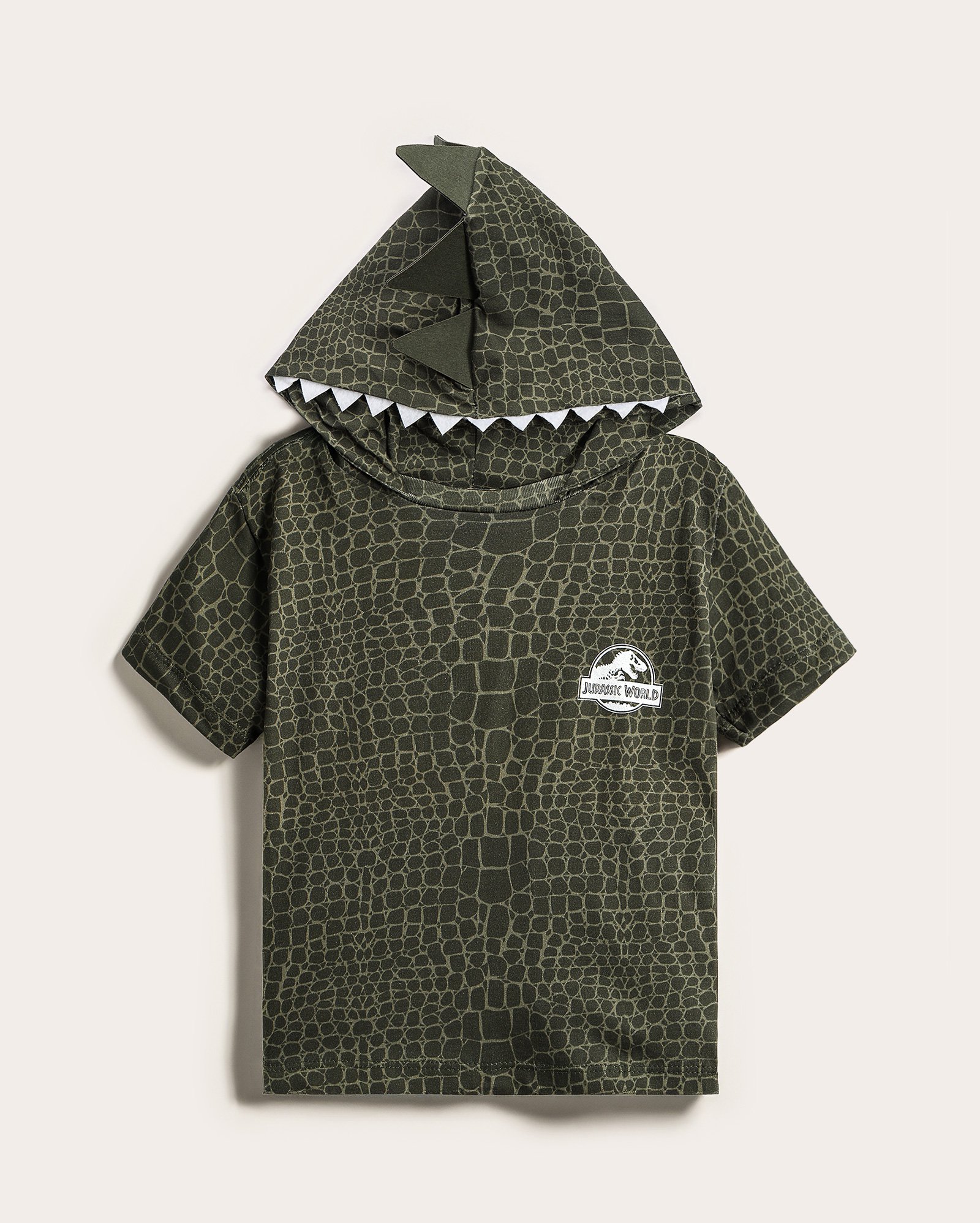 Camiseta infantil com capuz interativo 1-4A - verde | Universal