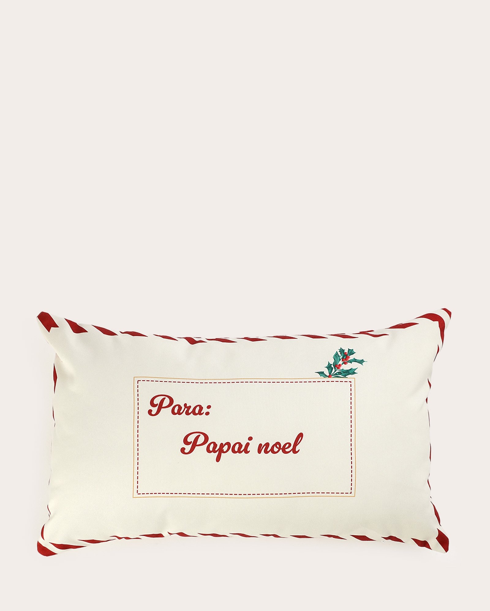 Almofada natalina cartinha 43x43cm - bege | Casa Riachuelo