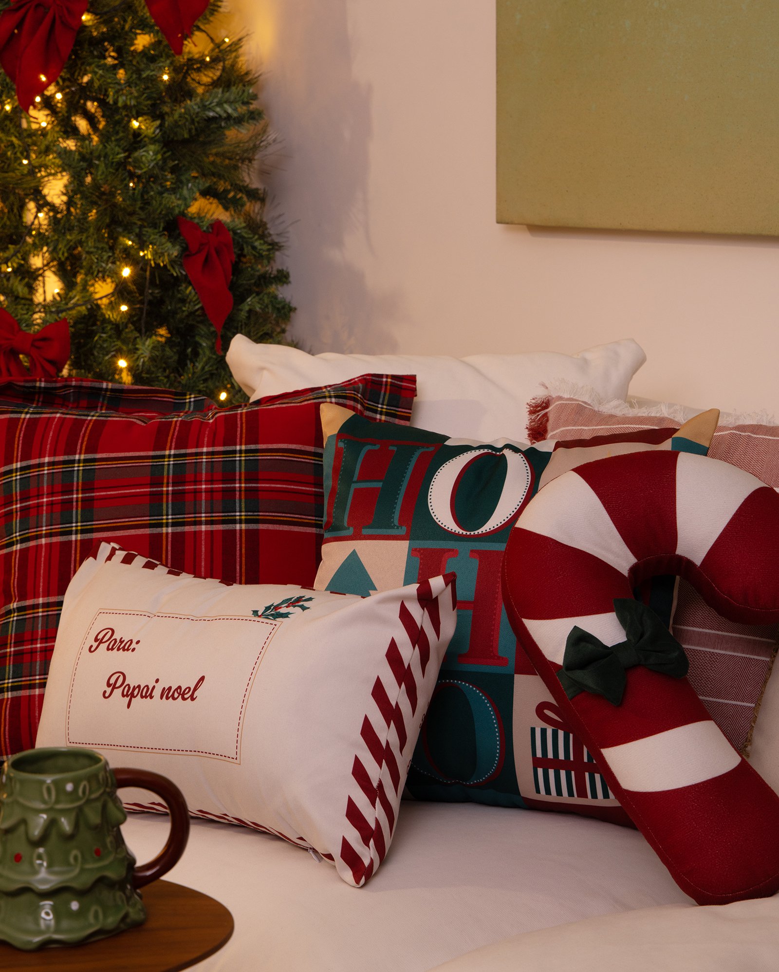 Almofada natalina hohoho 43x43cm - multicor | Casa Riachuelo