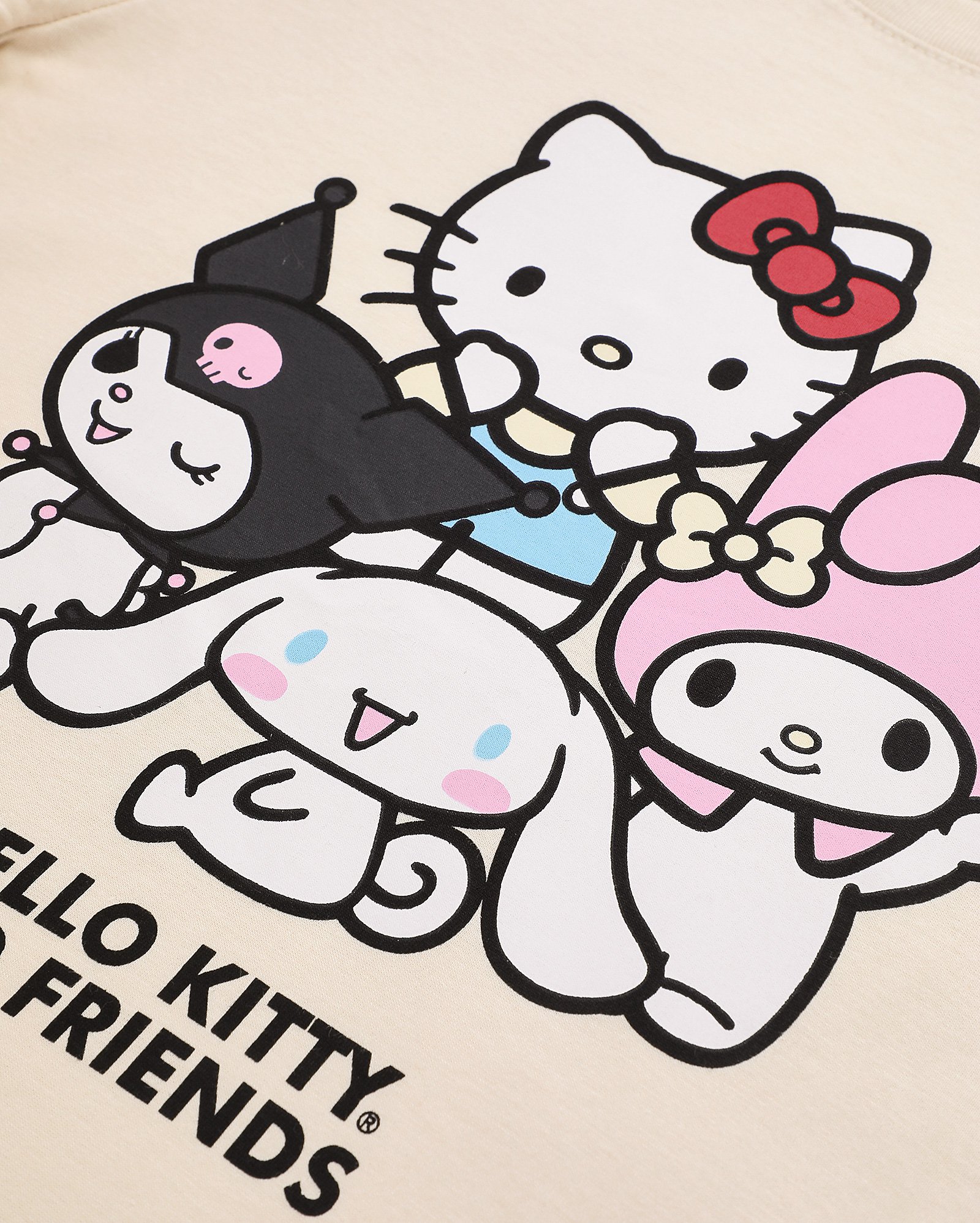 Camiseta juvenil Hello Kitty and Friends - bege | Sanrio