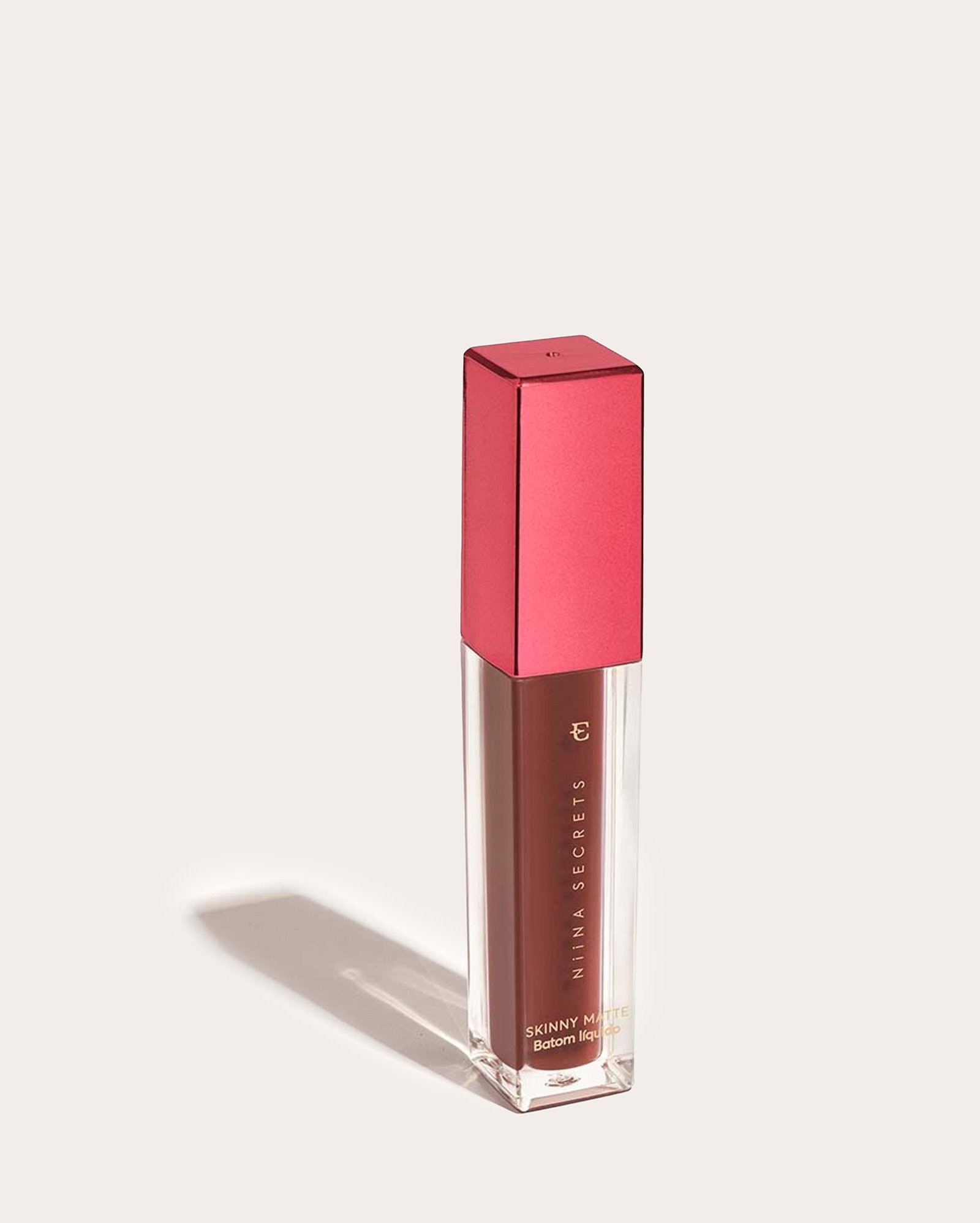Batom líquido Skinny Matte cor castanho begônia 5g | Niina Secrets