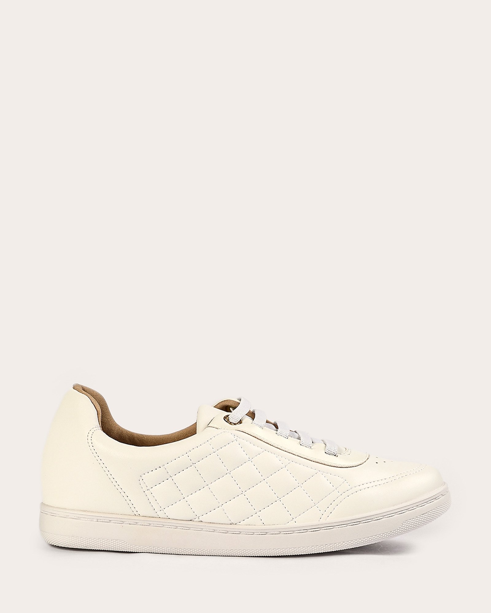 Tênis feminino casual cano baixo em napa Suprema - Branco | Modare
