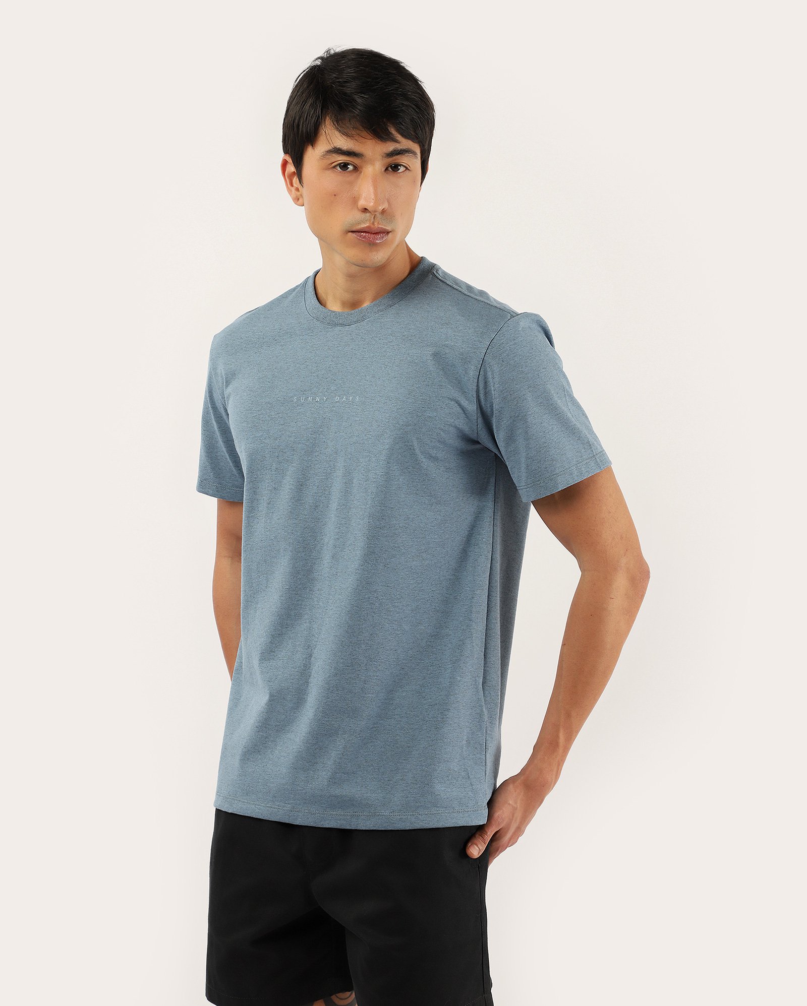 Camiseta masculina regular mescla sunny days azul