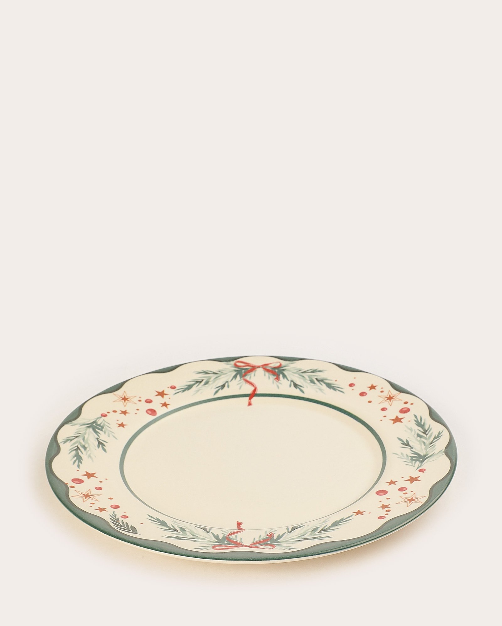 Prato raso cerâmica natalino 29cm - multicor | Casa Riachuelo